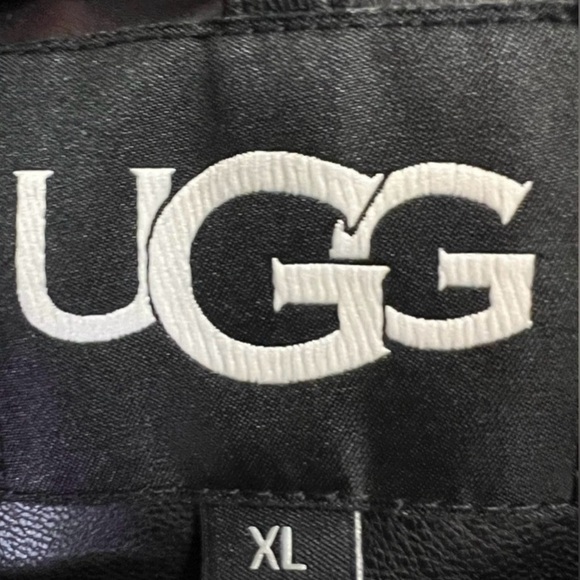 UGG Black Puffer Faux Leather Jacket - Picture 5 of 6